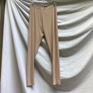 PrettyLittleThing shape Nude High-Waisted slinky Leggings, size 10